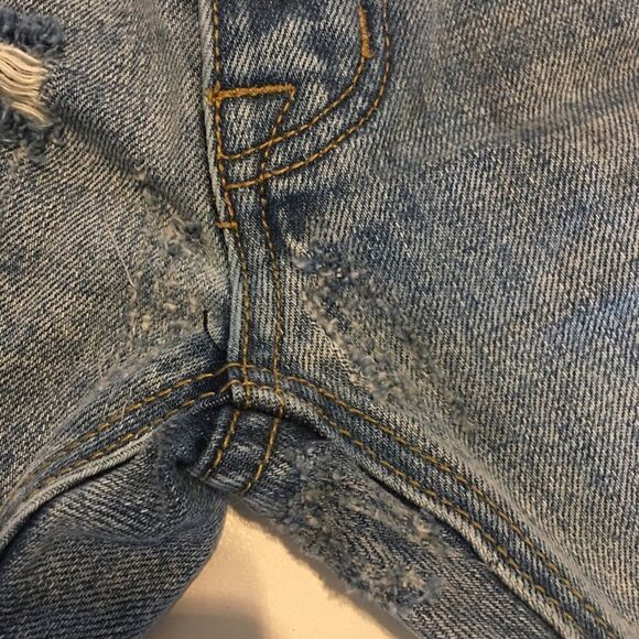 MNML size 4 distressed button fly jeans zipper ankle mid rise stonewashed - Picture 7 of 8
